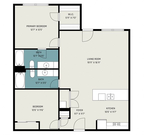 Two Bedroom Apartments | Oakwood Hills Apartments | PMI